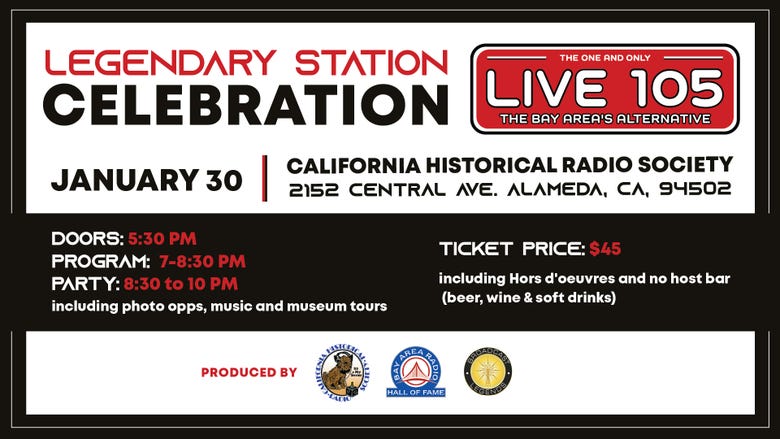 Join LIVE 105 at their Legendary Station Celebration!