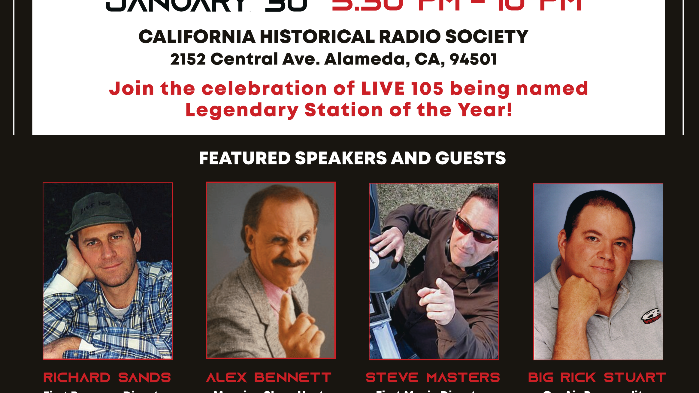 Join us at the LIVE 105 Legendary Station Celebration!
