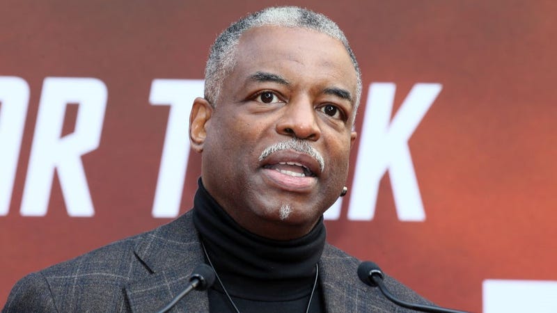 LeVar Burton attends Sir Patrick Stewart placing his handprints and footprints In cement at TCL Chinese Theatre IMAX on January 13, 2020 in Hollywood, California.