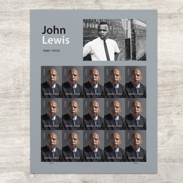 John Lewis, Civil Rights, stamp, USPS