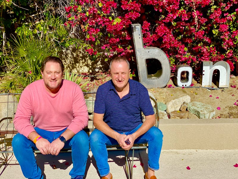 Liam Mayclem and Chef Gerald Hirigoyen.