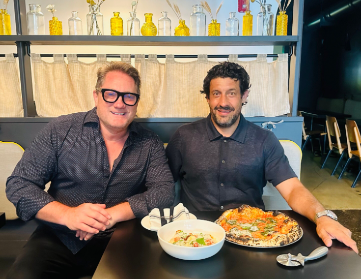 Liam Mayclem with Brandon Gilles at Fiorella.