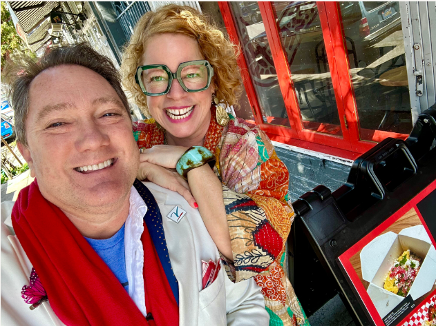 Liam Mayclem with Marcia Gagliardi.