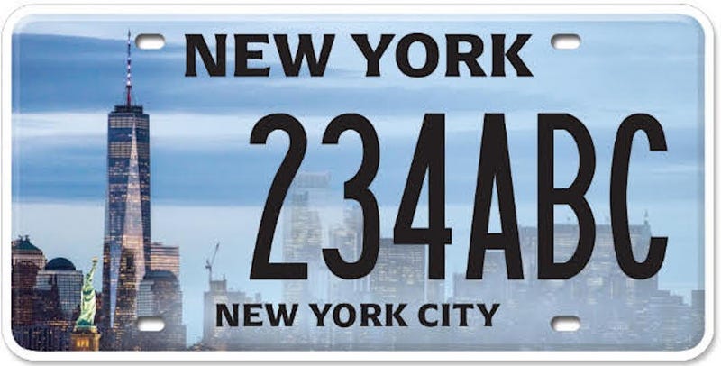 The NY DMW released a new license plate for New York City Monday featuring Lower Manhattan and One World Trade Center. 