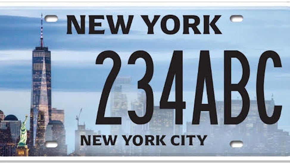 PHOTO: DMV unveils new NYC license plate with skyline, Statue of Liberty