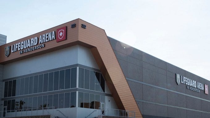 The exterior of the Lifeguard Arena in Henderson, NV