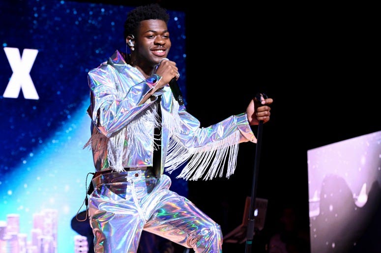 Lil Nas X performs on stage during Internet Live By BuzzFeed at Webster Hall