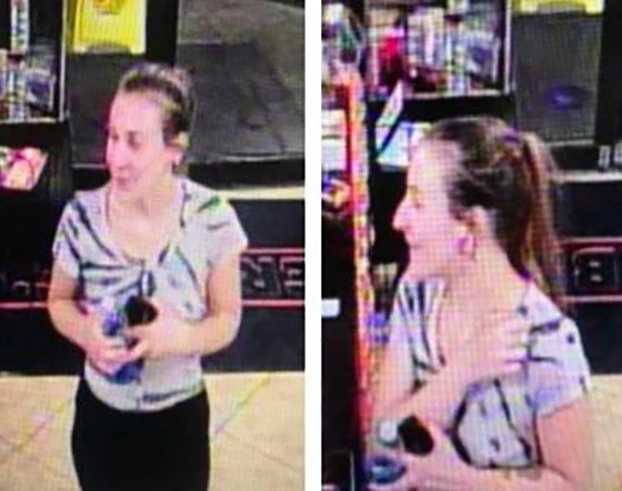 Surveillance video snapshot of Lily Hatcher