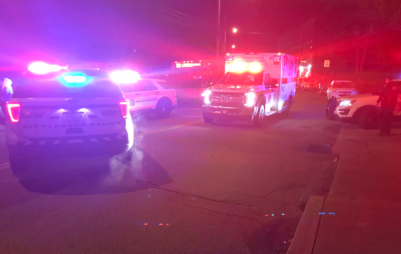 Police on the scene of a shooting in Lincoln-Lemington