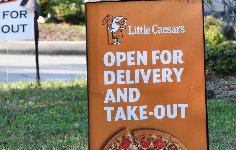Little Caesars pizza shop sign