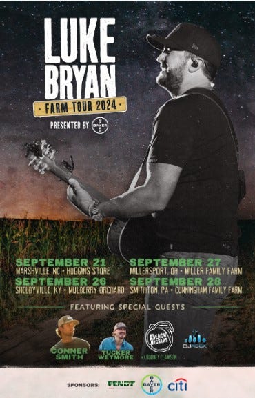 Luke Bryan Farm Tour 2024