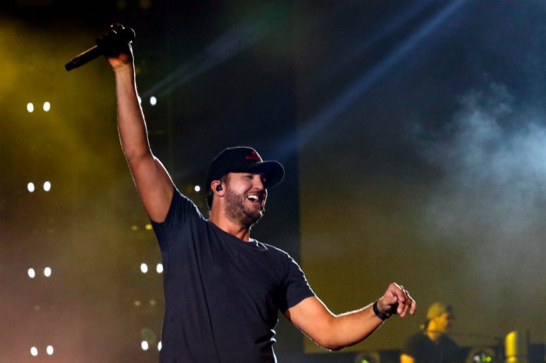 Luke Bryan performs on his Farm Tour