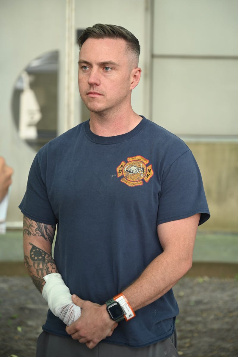 Off-duty firefighter Joe Pendergast recused a man from a lithium ion battery fire in Brooklyn on Friday morning.