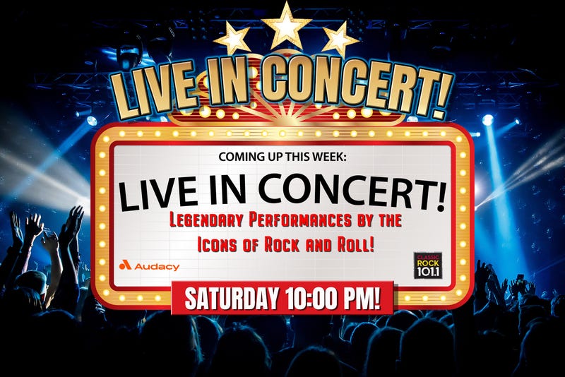Marquee showing Live in Concert this Saturday Night