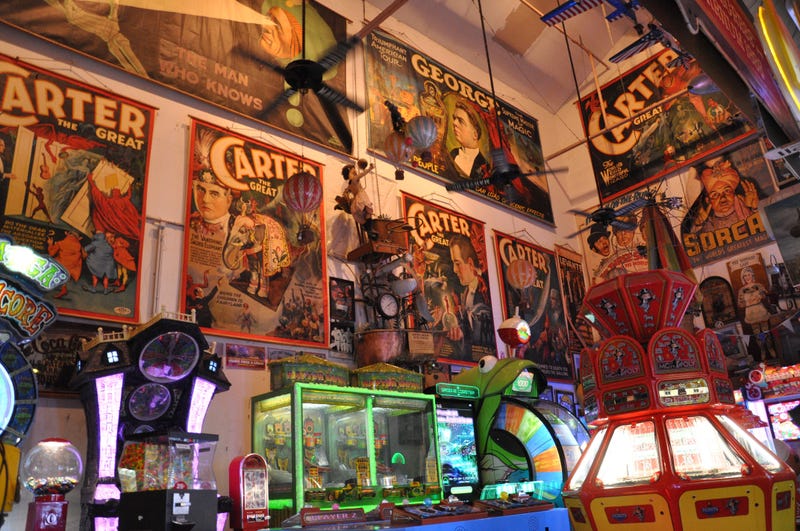 Memorabilia inside Marvin's Marvelous Mechanical Museum