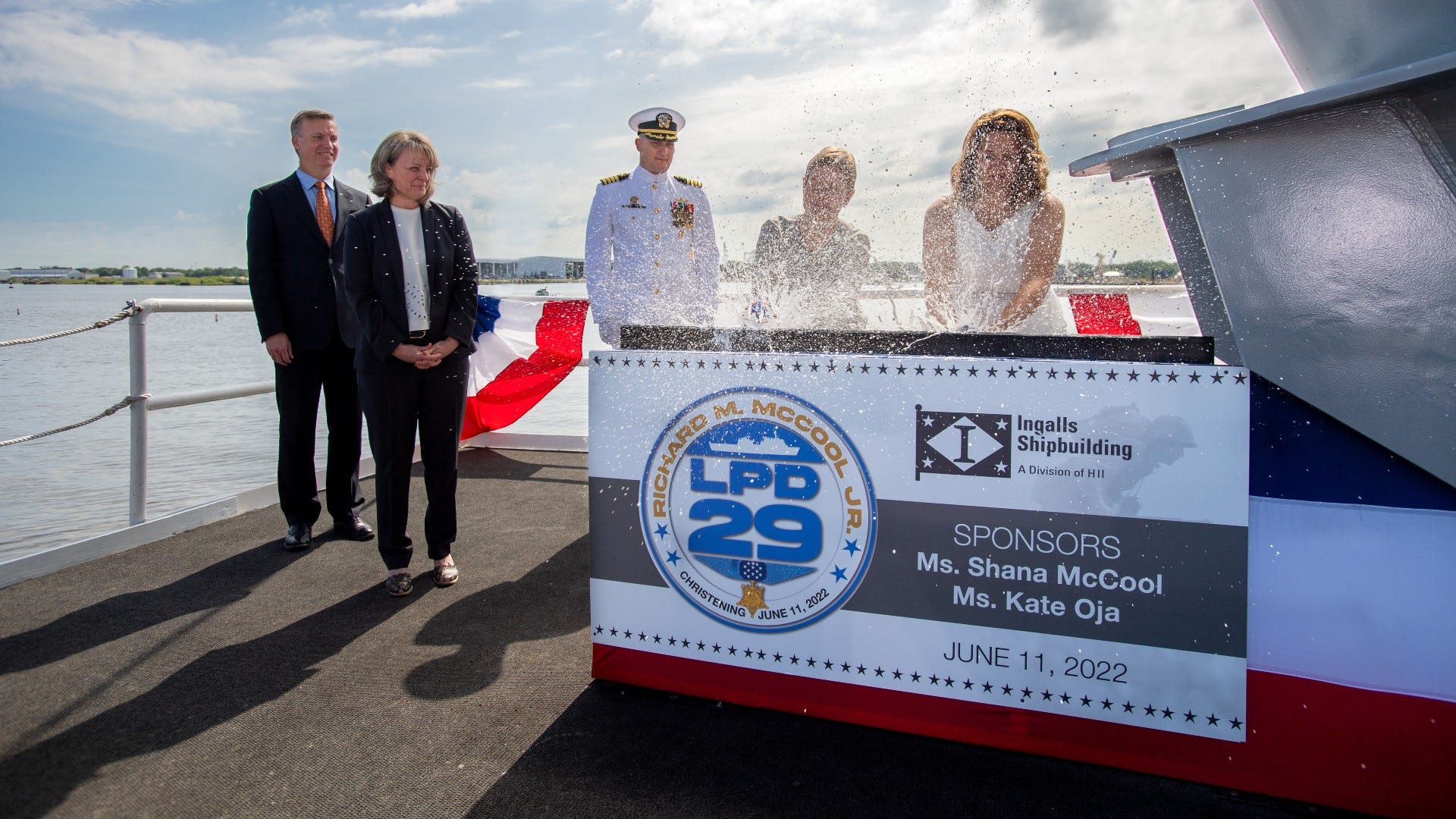 Navy christens ship named for Medal of Honor recipient