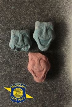 MDMA tablets seized during a traffic stop