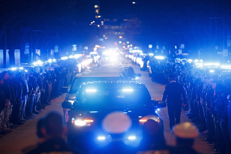 police procession for fallen officer