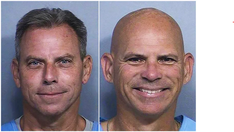 This combination of two booking photos provided by the California Department of Corrections shows Erik Menendez, left, and Lyle Menendez. 