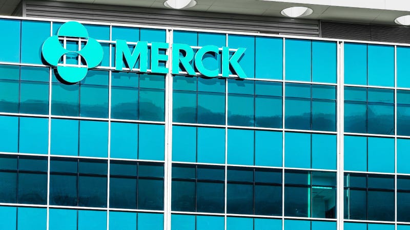 Merck Research Laboratories headquarters building in Silicon Valley. An experimental covis-19 treatment pill called molnupiravir being developed by Merck and Ridgeback Biotherapeutics - South San Francisco, CA, USA - 2021