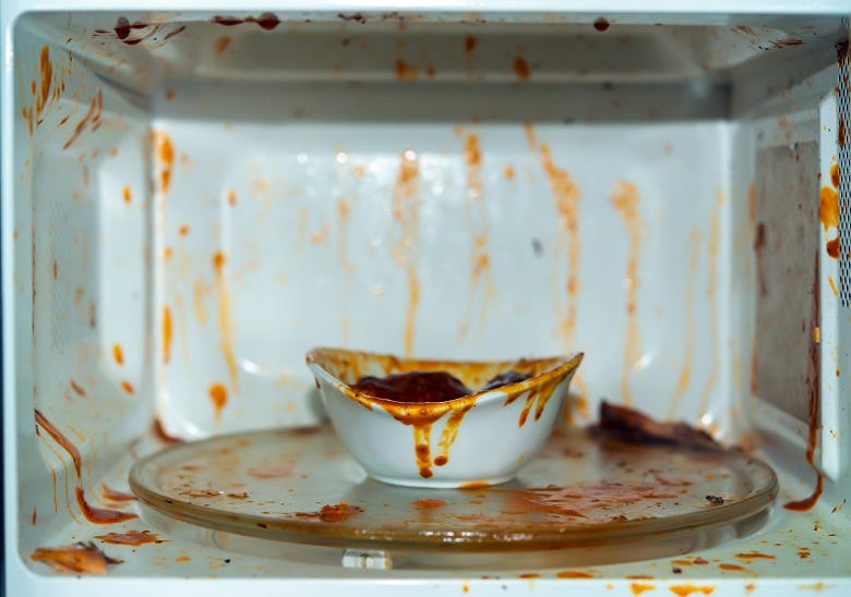 dirty microwave