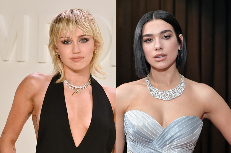 Miley Cyrus and Dua Lipa