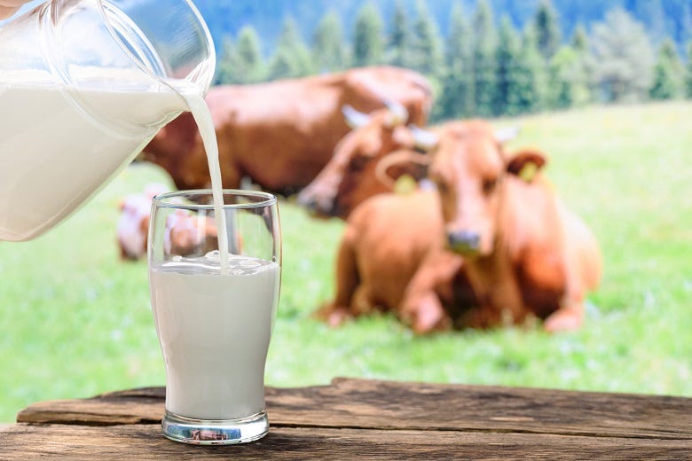pouring glass of milk