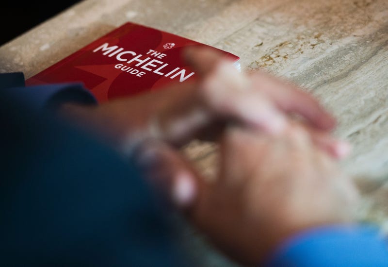 Michelin Guide on table