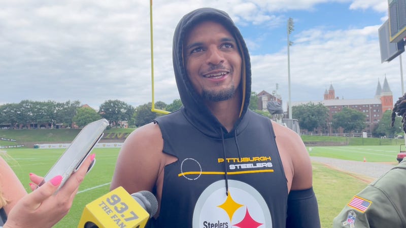 Minkah Fitzpatrick after practice at St. Vincent College