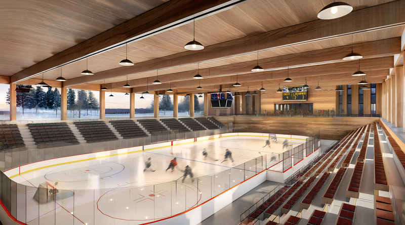 It's not a dedication to Minnesota hockey unless there's a hockey rink and the Minnesota Hockey Hall of Fame plans to include two, one outdoors and this one indoors.