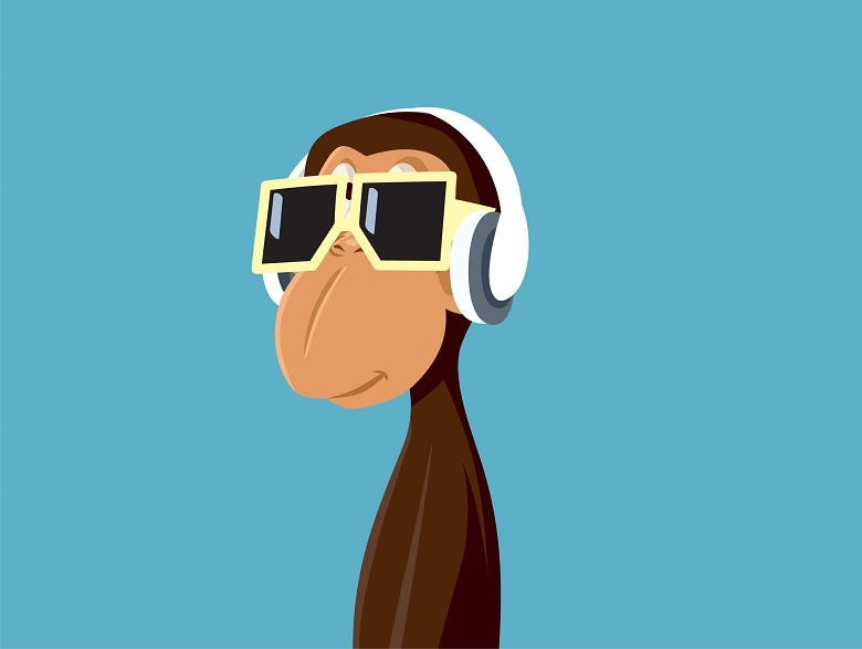 monkey wearing headphones