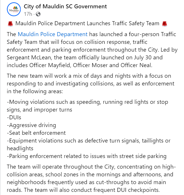 MPD Facebook Page