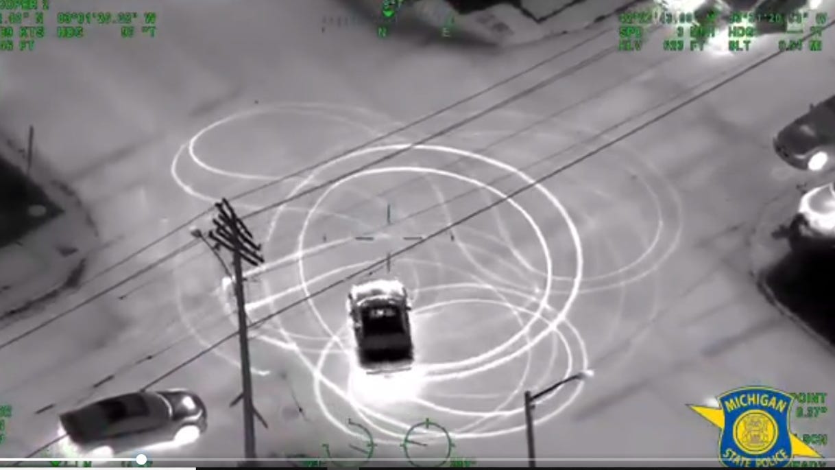WATCH: MSP releases aerial footage of street racing, freeway chase, arrests