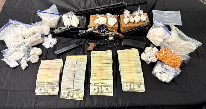 Drugs, guns and cash seized in Detroit
