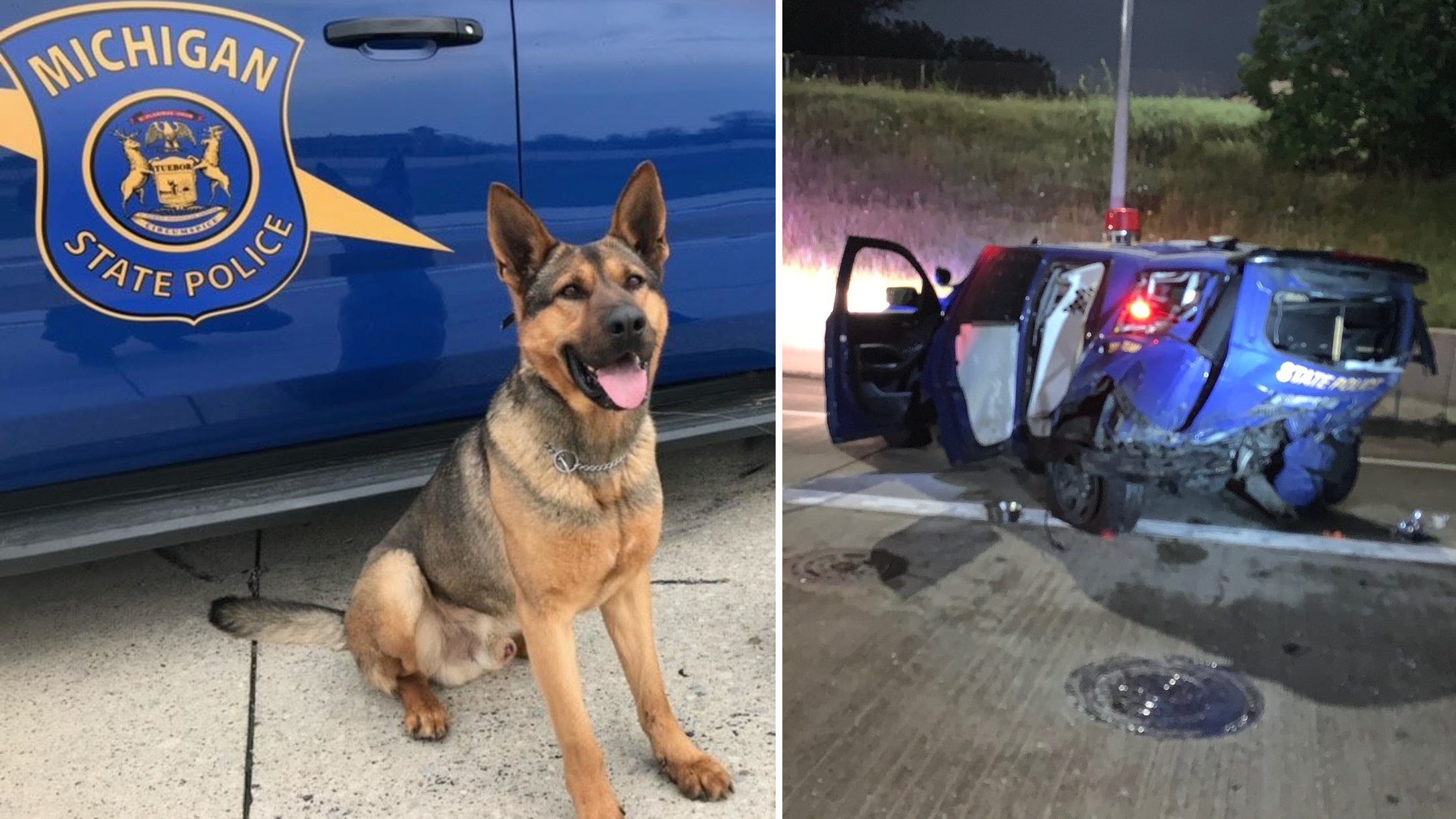 Man with 5 prior OWIs charged in crash that killed MSP K-9, left woman on life support