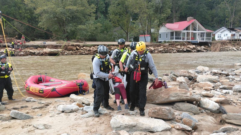Michigan State Police rescue team in North Carolina