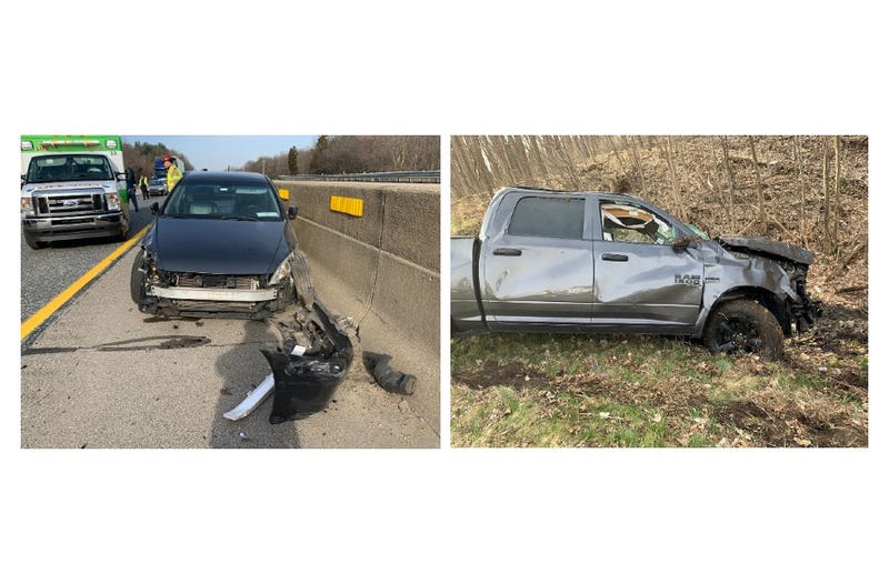 Cars involved in road rage crash