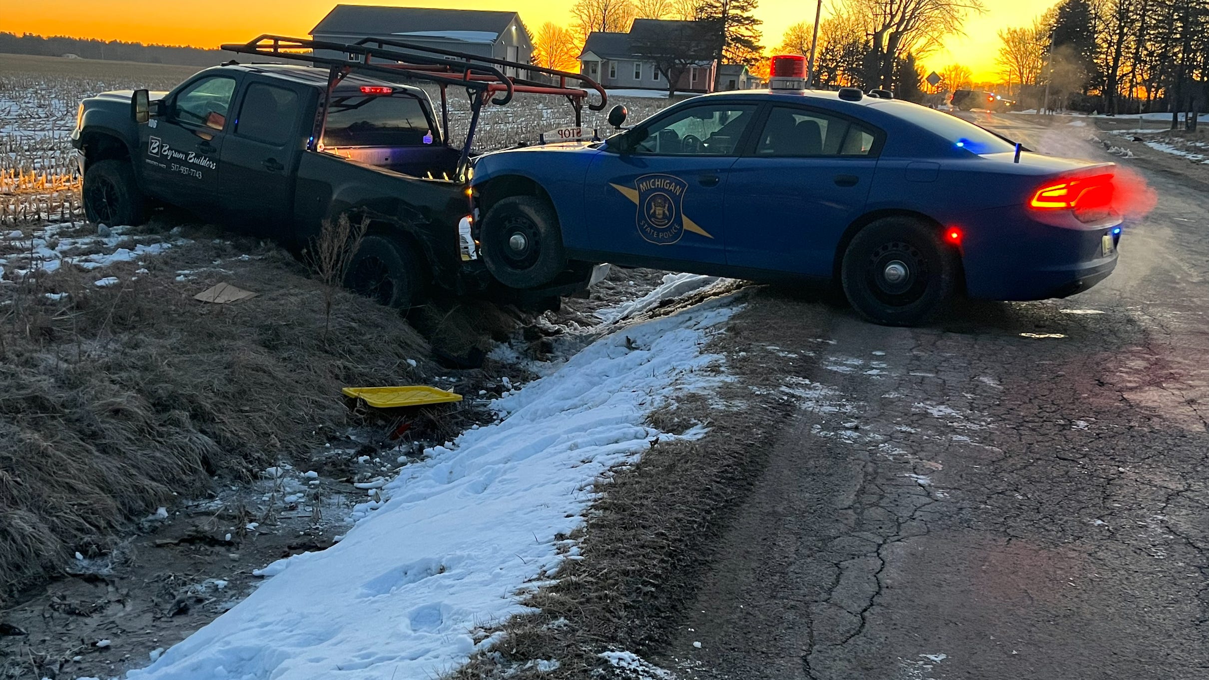 Five young men in custody after allegedly robbing Saginaw-area marijuana dispensary, fleeing after police chase, crash in ditch