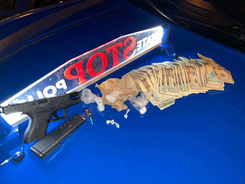 Gun, drugs and fake money on MSP patrol car