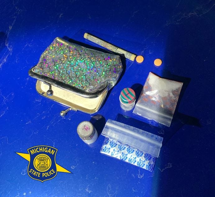 Drugs found in woman's sparkly purse