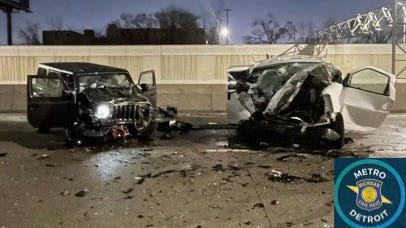 Driver of van killed after entering I-75 the wrong way, slamming into Jeep in downtown Detroit