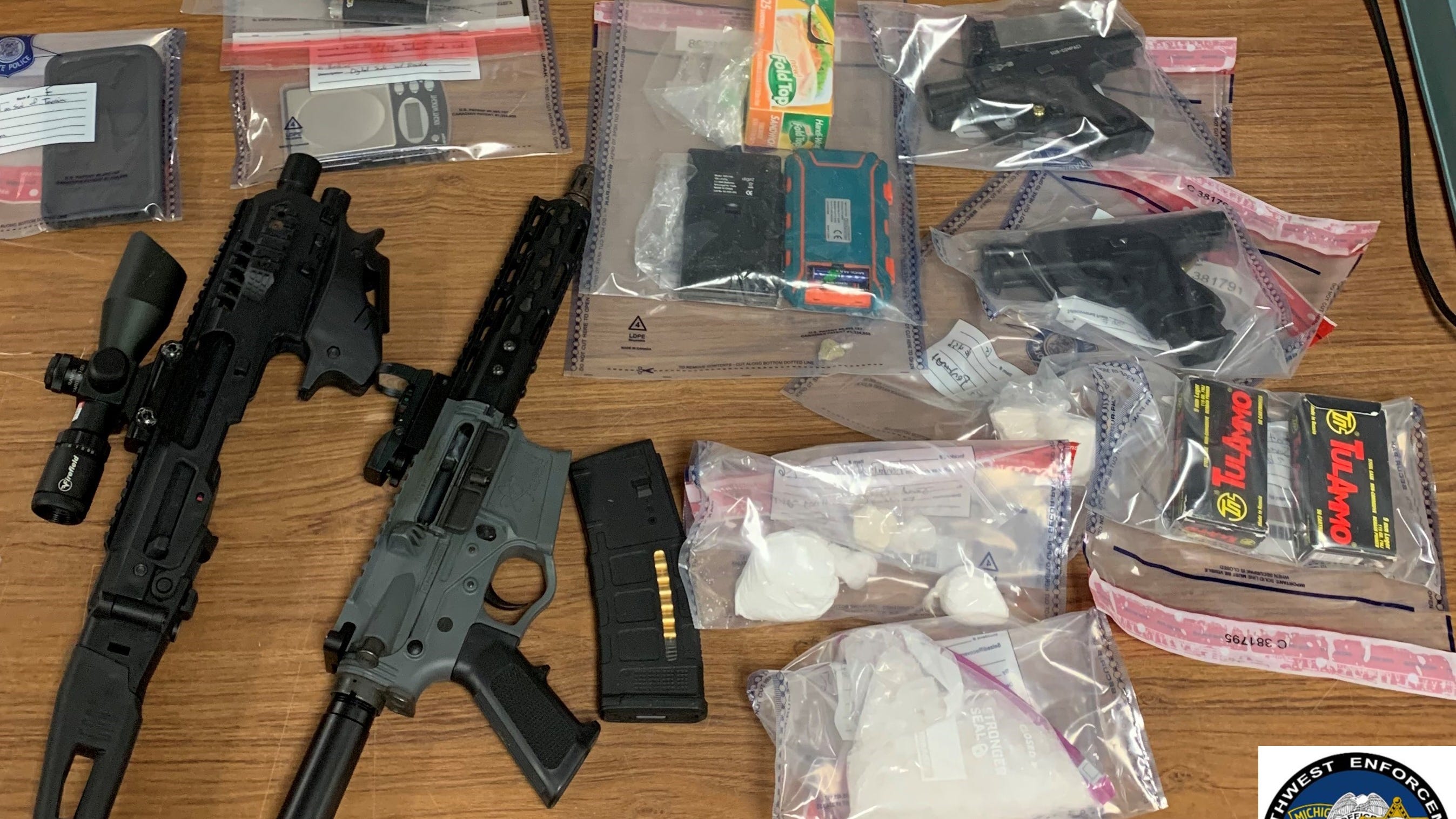 Meth, fentanyl, firearms seized when police and DEA agents raid home and storage units in Southwest Michigan