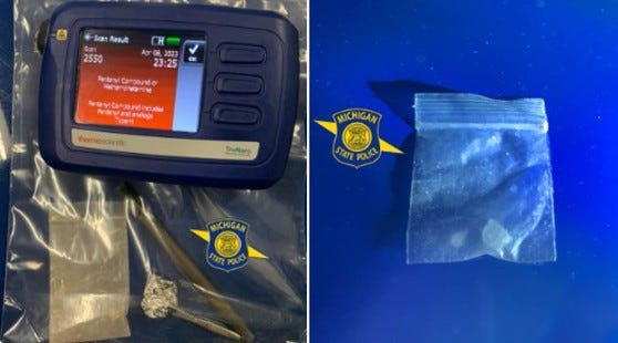 Meth found by MSP after a traffic stop along US-31 near W. South Airport Rd.