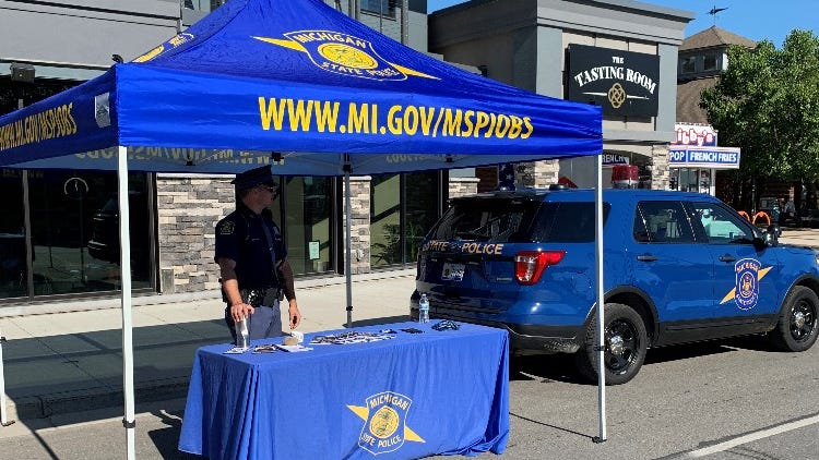 State Police ask for tips to ID women who stole their recruiting tent in Traverse City [VIDEO]