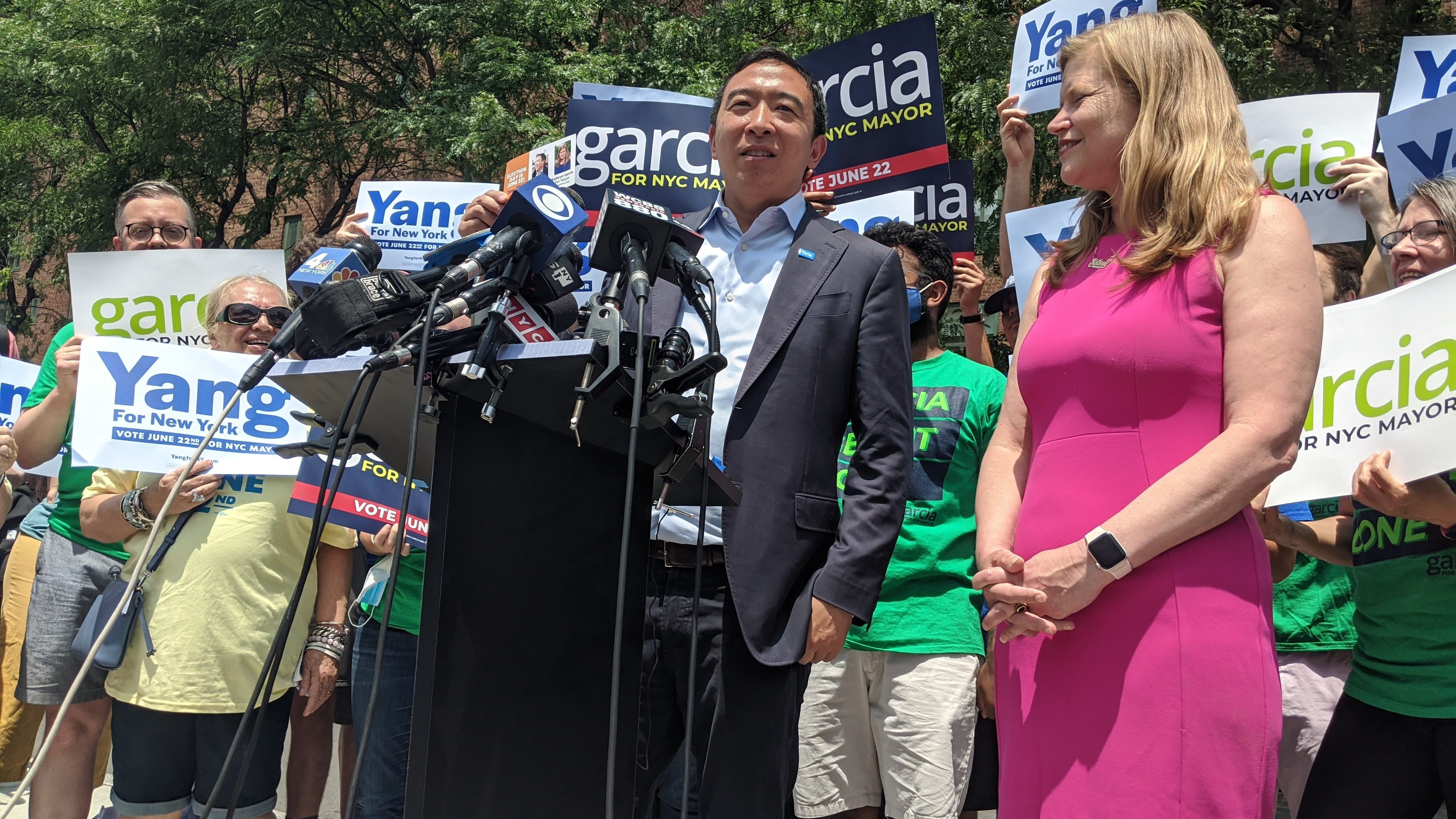 Garcia, Yang campaign together in NYC mayoral primary