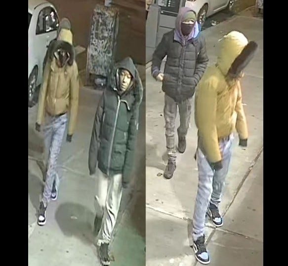 Suspects wanted in relation to a Bronx armed robbery that used a machete earlier this month.