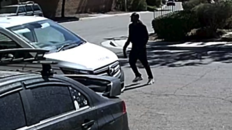 Surveillance snapshot of suspect in theft of mail carrier on March 4th, 2024