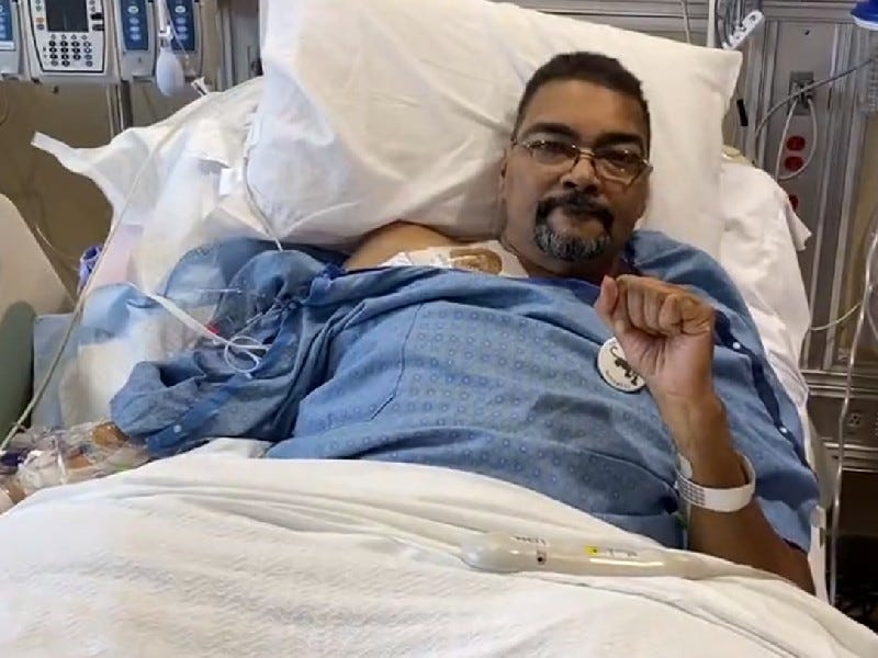 Malik Shabazz speaks from hospital bed