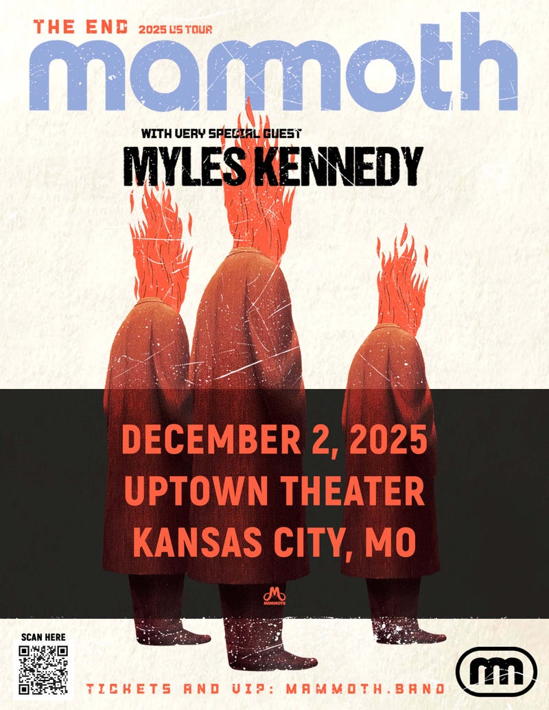 Mammoth WVH w/Myles Kennedy will be at the Uptown Theater on December, 2nd!