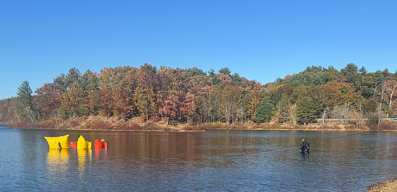Mansfield Hollow Lake, where human remains were recovered in October, 2025